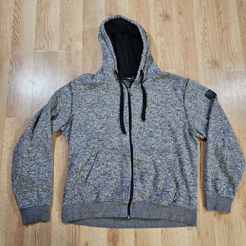 VTG Southpole Hoodie Mens XL Extra Large Lined Full Zip Pockets Gray Y2k Jacket